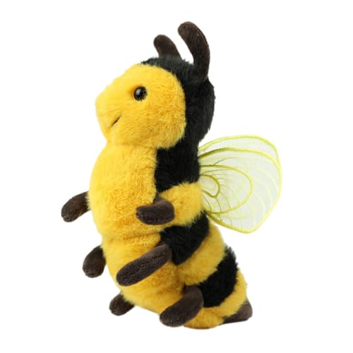 AngelGift Cute Soft Plush Realistic Honey Bee Stuffed Animals Cushion Toy Doll 6 Bumblebee Plushie Toys Best Birthday Christmas Anniversary Fiesta Party Classroom Prizes Gifts for Children Kids Baby Toys - Image 1