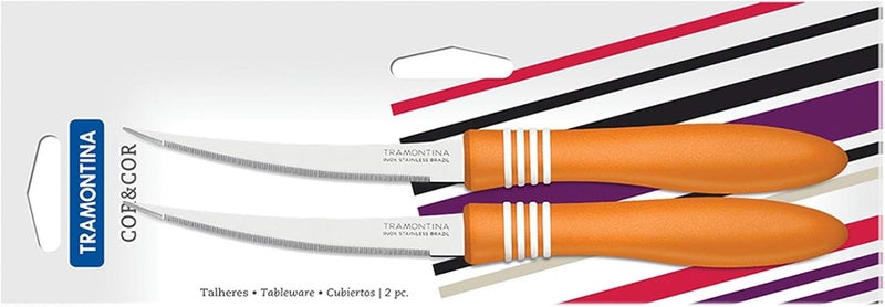 Tramontina Cor and Cor Tomato Knives Set - 2 Pieces, Orange - Image 2