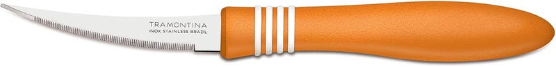 Tramontina Cor and Cor Tomato Knives Set - 2 Pieces, Orange - Image 1