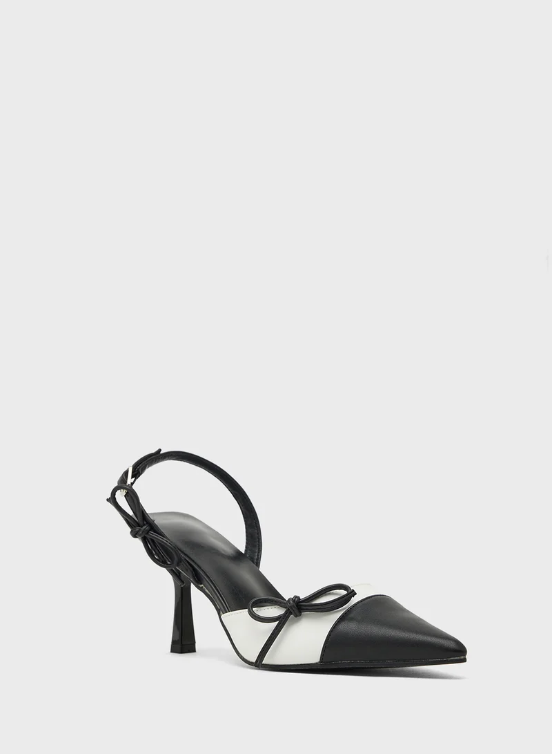ELLA Heeled Pump With Bow