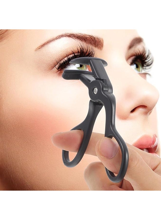 2PCS The new portable frameless lash curler has a natural curl and long-lasting shape, plus a partial eyelash curler（black pink) - Image 2