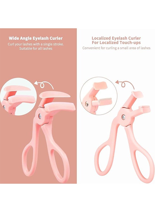 2PCS The new portable frameless lash curler has a natural curl and long-lasting shape, plus a partial eyelash curler（black pink) - Image 4