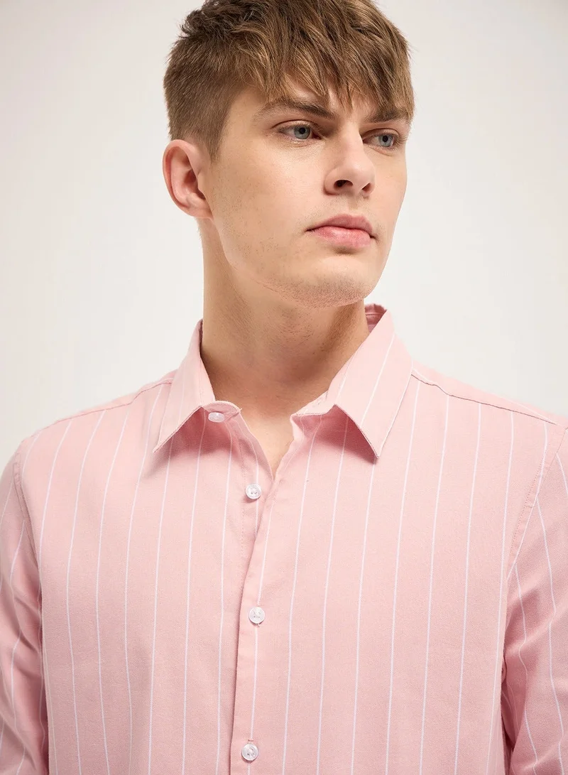 THE BEAR HOUSE  Cotton Shirt for Men | Long Sleeve, Casual or Formal Button-Down | Soft, Breathable Fabric for Work, Everyday, & All-Season Wear in Stylish for Men | Best Price UAE