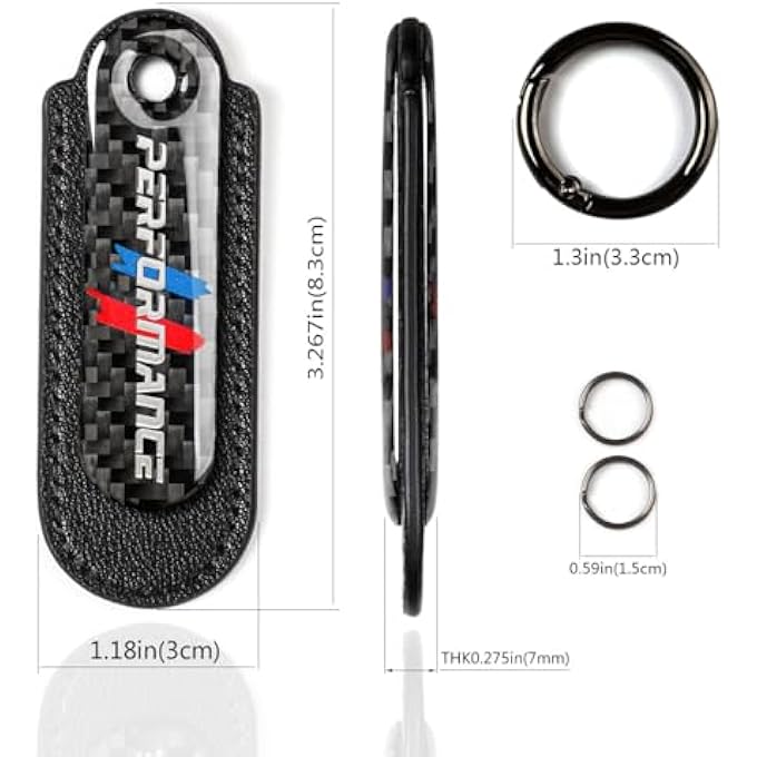 Performance CARBON FIBER LEATHER SET CAR KEYCHAIN,UNIVERSAL KEYCHAIN FASHION SPORTS KEYCHAINS KEYRING BUSINESS GIFT BIRTHDAY - Image 2