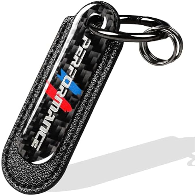Performance CARBON FIBER LEATHER SET CAR KEYCHAIN,UNIVERSAL KEYCHAIN FASHION SPORTS KEYCHAINS KEYRING BUSINESS GIFT BIRTHDAY - Image 1