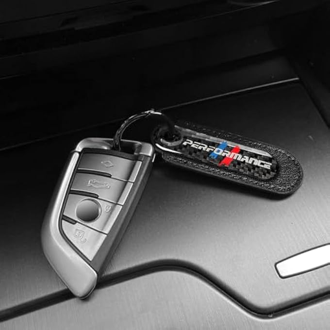 Performance CARBON FIBER LEATHER SET CAR KEYCHAIN,UNIVERSAL KEYCHAIN FASHION SPORTS KEYCHAINS KEYRING BUSINESS GIFT BIRTHDAY - Image 4