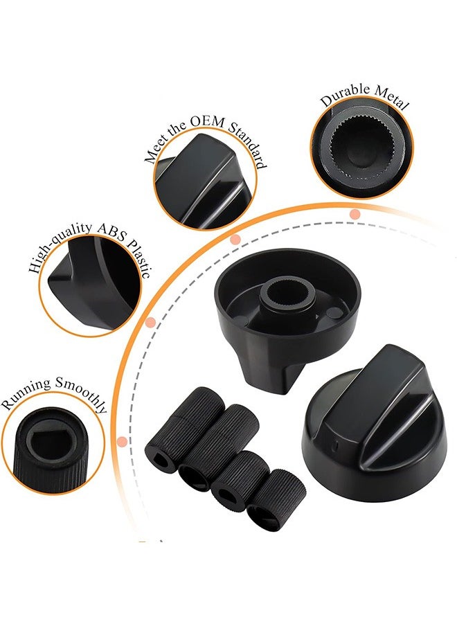 GMORO - 4-Pack Control Knobs with 12 Adapters for Ovens and Stoves - Image 1