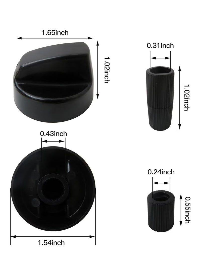 GMORO - 4-Pack Control Knobs with 12 Adapters for Ovens and Stoves - Image 1