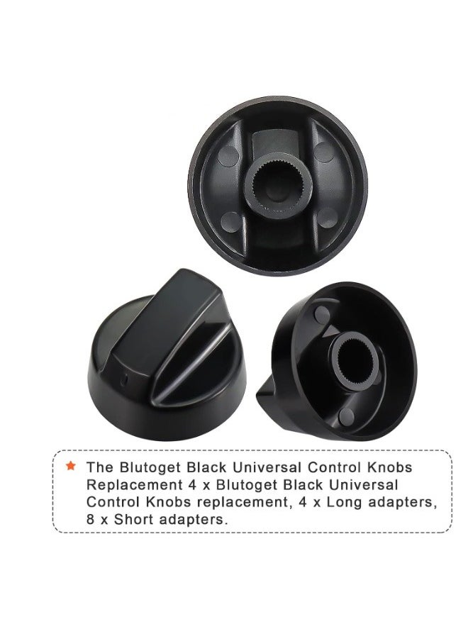GMORO - 4-Pack Control Knobs with 12 Adapters for Ovens and Stoves - Image 1