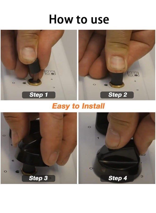 GMORO - 4-Pack Control Knobs with 12 Adapters for Ovens and Stoves - Image 1