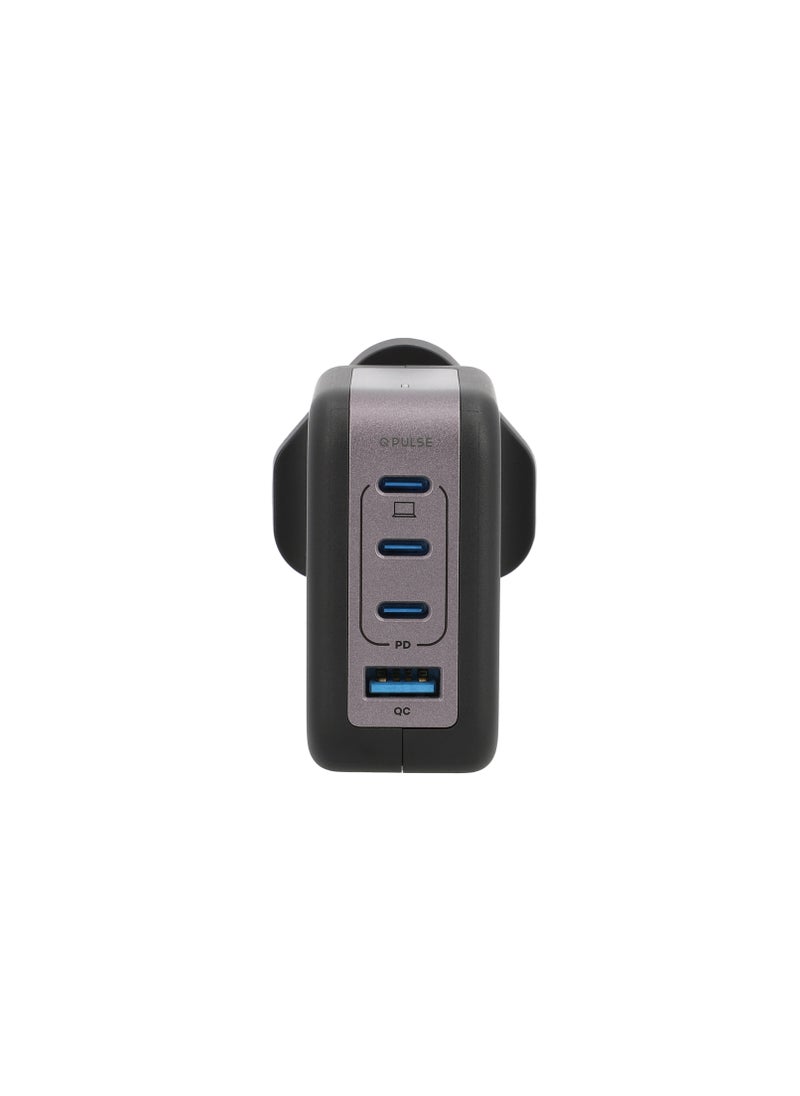 Mezone 100W USB C Charger 4-Ports GaN Laptop Charger Adapter Type C Fast Wall Charger Plug for MacBook Pro/Air, HP/Dell/Lenovo, iPhone 15 Series /Galaxy S24 Ultra /S23, etc - Black  - Image 1