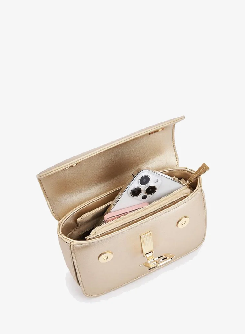 Flora Bella By Shoexpress GOLD METALLIC PU BAG WITH SHOULDER CHAIN STRAP for Women | Best Price UAE