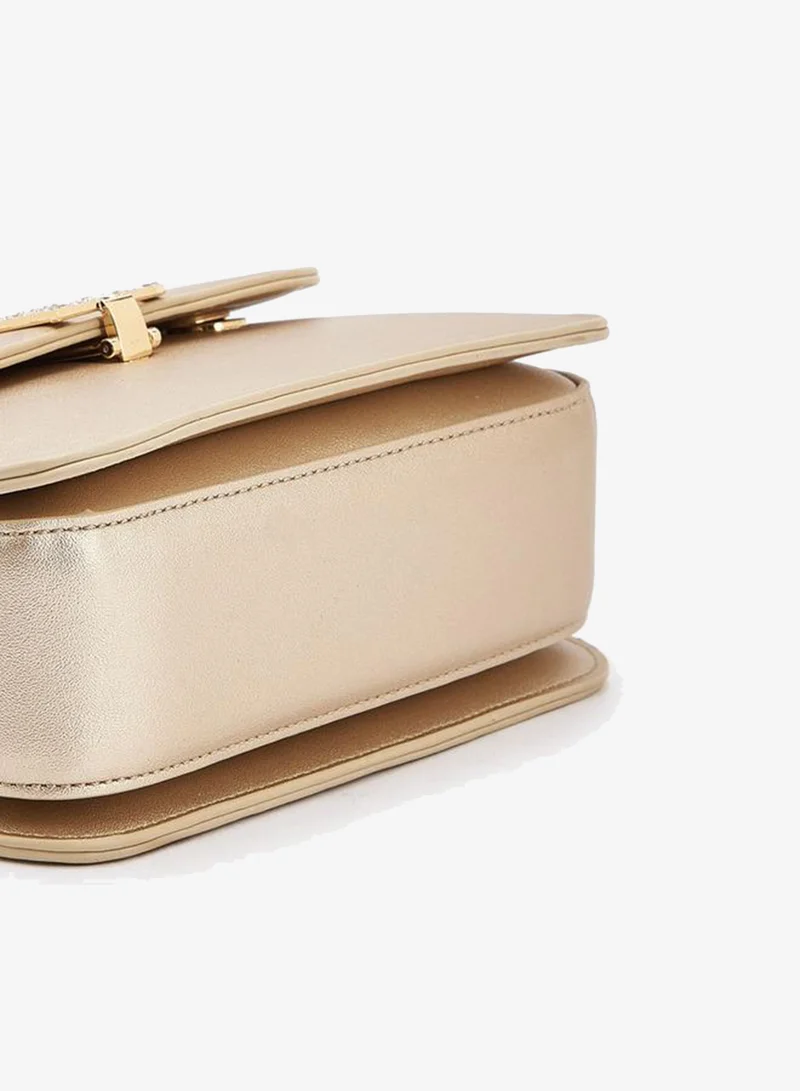 Flora Bella By Shoexpress GOLD METALLIC PU BAG WITH SHOULDER CHAIN STRAP for Women | Best Price UAE