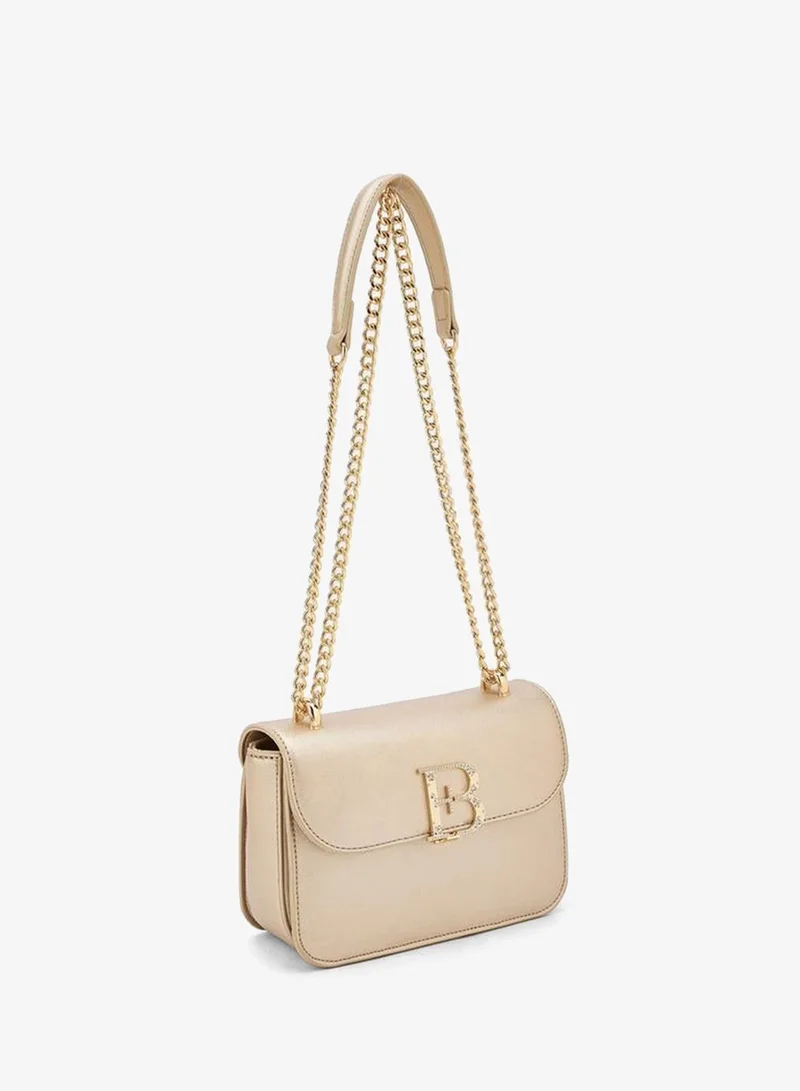 Flora Bella By Shoexpress GOLD METALLIC PU BAG WITH SHOULDER CHAIN STRAP for Women | Best Price UAE