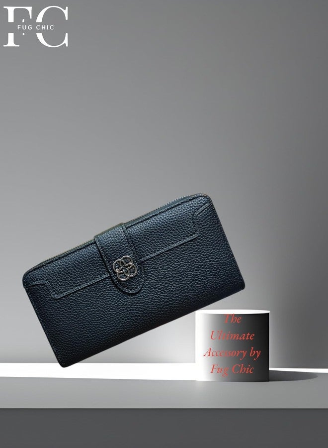 FUG CHIC - FC Wallet for Women | Clutch for Women Daily Use | Ladies Hand Purse for Women Stylish Latest | Ladies Purse for Women Latest |Gifts for Women Wallets for Women Purse | Gift for Girls. (Black) - Image 4