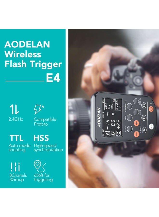 AODELAN Wireless TTL Flash Trigger with High Speed Sync HSS 1/8000s for Nikon Camera Replacement for Profoto Air Remote TTL-N - Image 2