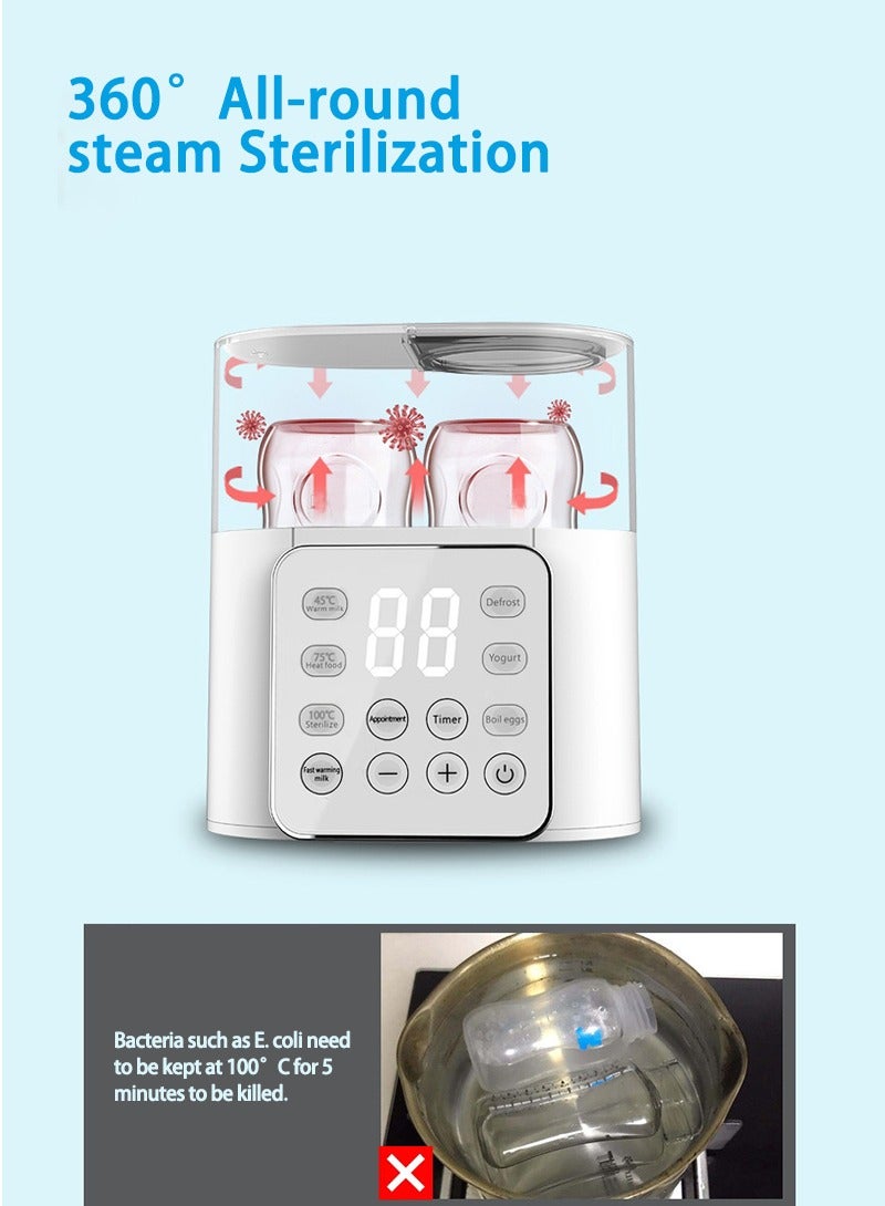 Baby Bottle Warmer  Multifuntion Breast Milk Warmer, Fast Baby Food Heater and Defrost Warmer with Timer for Twins, LCD Display Accurate Temperature Adjustment, 24H Constant Mode - Image 4