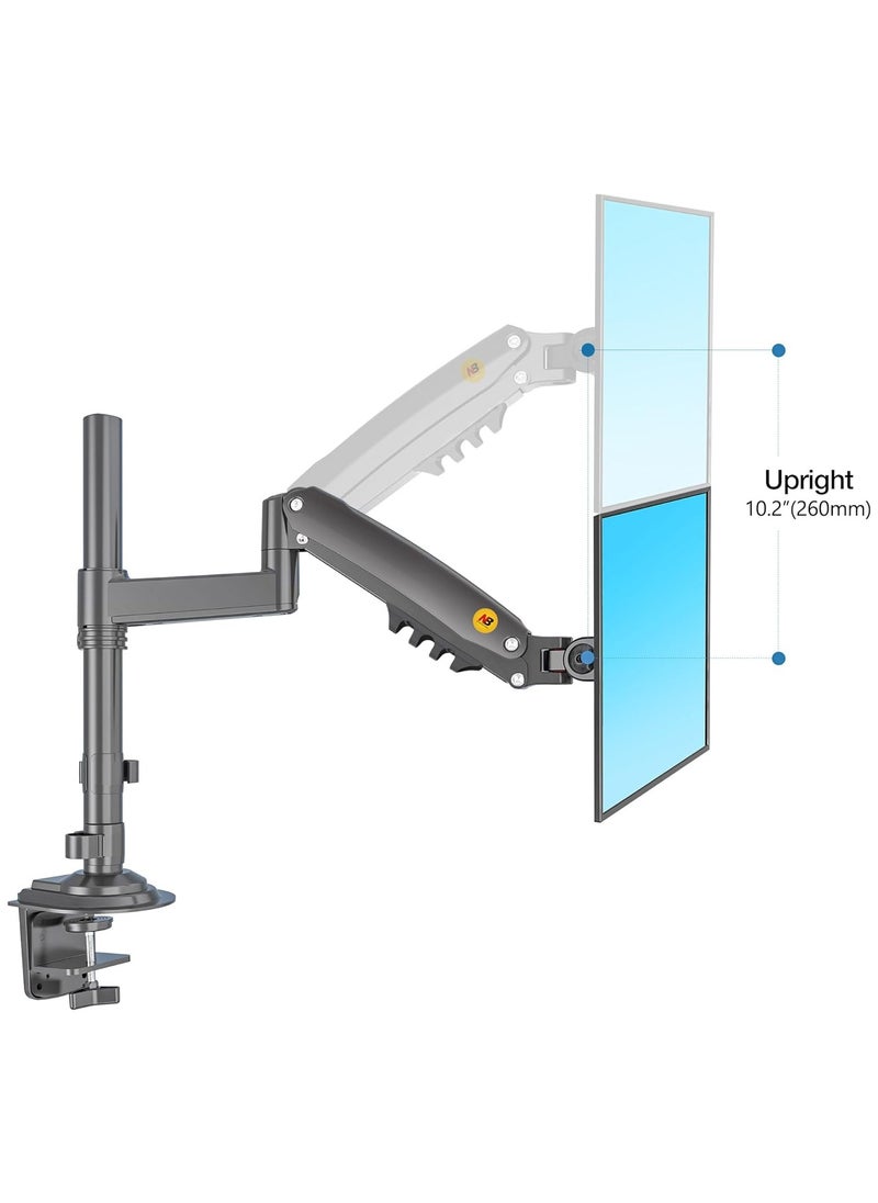 NB NORTH BAYOU - NB H180 Dual Monitor Desk Mount Stand Full Motion Swivel Monitor Arm Gas Spring for 17''- 27'' Computer Monitor from 2kg to 9kg - Image 1