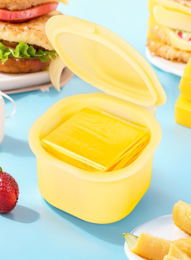 Dootafy Silicone Cheese Container for Refrigerator, Yellow Sliced Cheese Container Holder Cheese Storage Keeper for fridge, Snack Food Storage Container Box, 7oz Bowl with Lid Stackable Dishwash-safe - Image 4