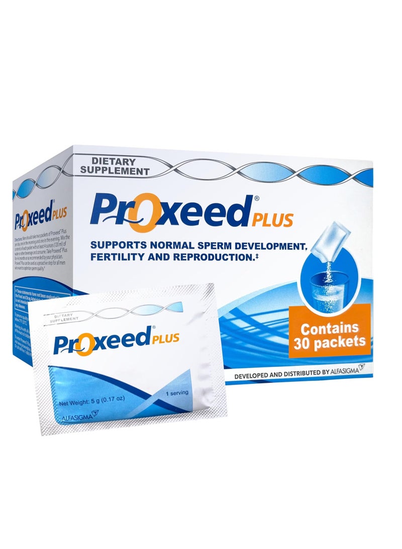 ProXeed Plus Male Fertility Supplement Lemon Flavor 30 Packets 30 Servings - Image 1