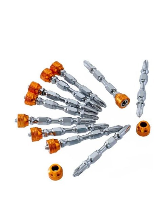Pentanela 10-Piece S2 Alloy Steel PH2 Double-Ended Impact Magnetic Screwdriver Bit Set with Storage Case - Image 2