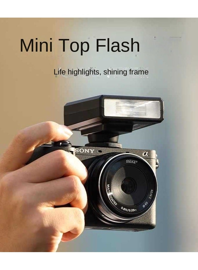 Ulanzi Portable F12Mini Camera Hot Shoe Flashlight – Retro Mini External Light with Automatic & Manual Modes, Compact 108g Design, 5600K Color Temperature, Type-C Charging, 1200mAh Battery, 1/250s Flash Rate - Image 1