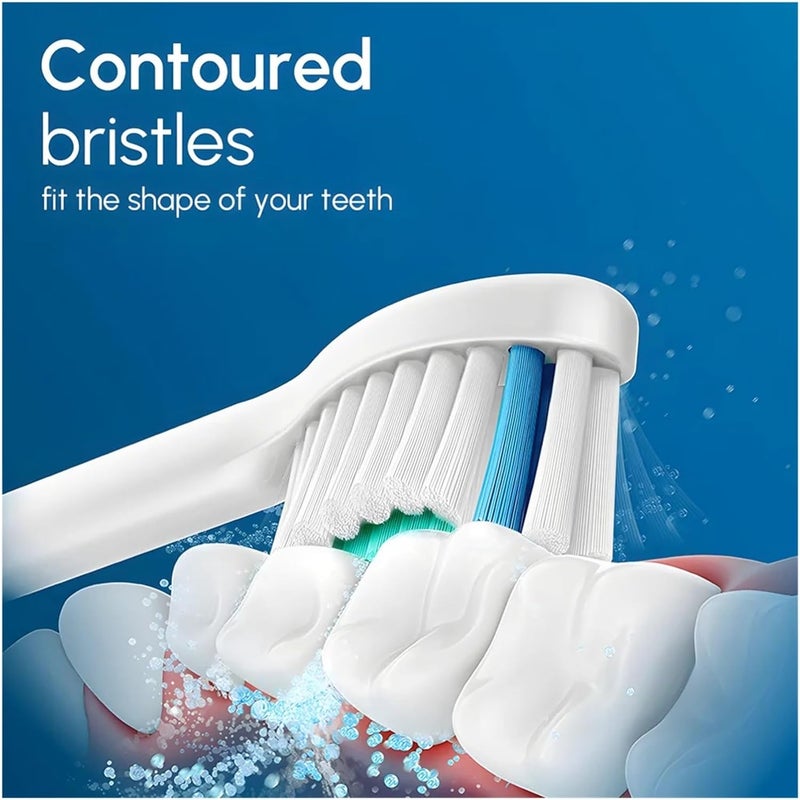 Compatible for Replacement Toothbrush Heads Compatible with Philips Sonicare Electric Brush Head 1100 2100 4100 5100 5300 6100 7500(White-20 Pcs) - Image 4