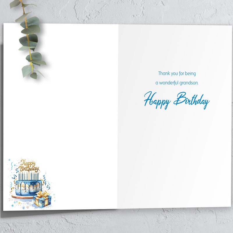 HEJOYN Birthday Card for Grandson, Grandson Birthday Gifts from Grandparents - Image 2