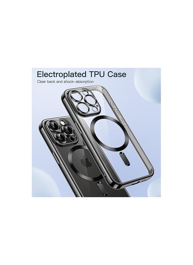 Generic - Galvanised Case for iPhone 15 Pro Max 6.7 Inch, Camera Protection Full, Compatible with MagSafe Wireless Charging, Shockproof, Soft TPU Protective Case - Image 1