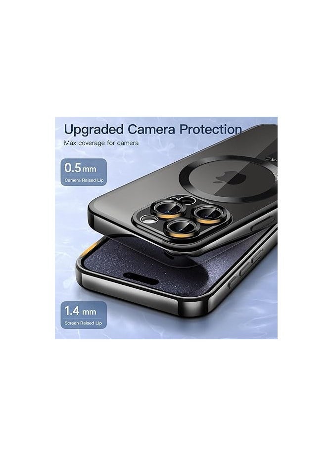 Generic - Galvanised Case for iPhone 15 Pro Max 6.7 Inch, Camera Protection Full, Compatible with MagSafe Wireless Charging, Shockproof, Soft TPU Protective Case - Image 1