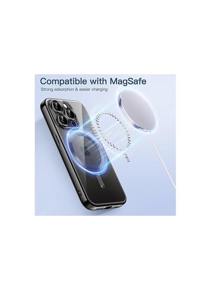Generic - Galvanised Case for iPhone 15 Pro Max 6.7 Inch, Camera Protection Full, Compatible with MagSafe Wireless Charging, Shockproof, Soft TPU Protective Case - Image 1