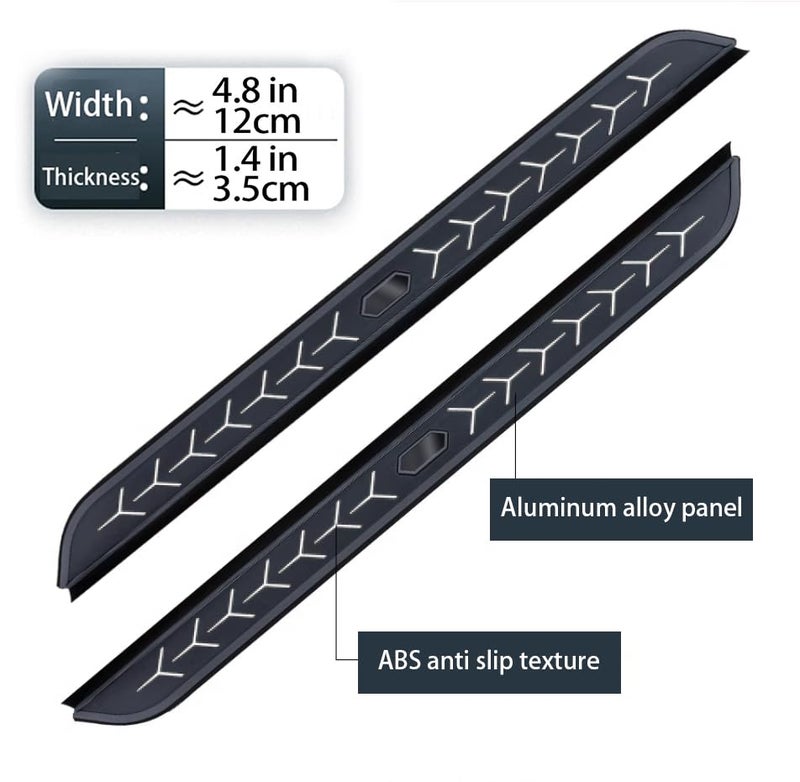 Generic Yucisily 2pcs Side Step fit for KIA SELTOS 2019-2023 Running Board Pedal Nerfbar Aluminium Side Rail Bar (with Brackets)  - Image 2