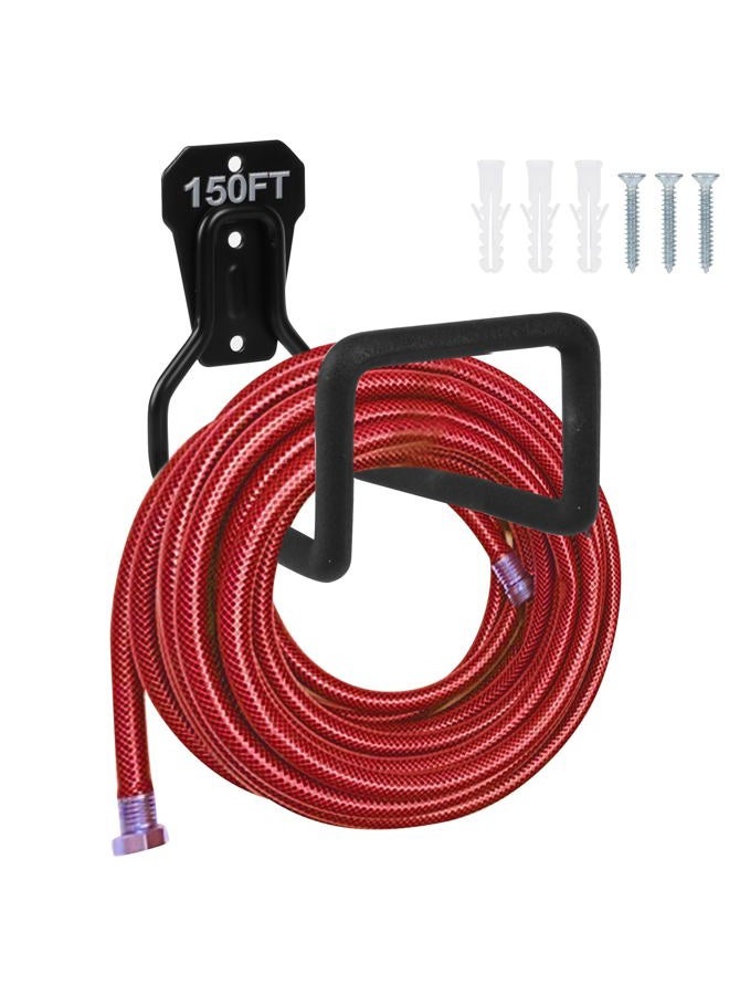 PeoMev Metal Garden Hose Holder - Heavy Duty Hose Hanger Wall Mounted Water Hose Holder for Outside Yard, Durable Hose Hooks Ideal for Water Hose, Extension Cords (1pcs) - Image 1