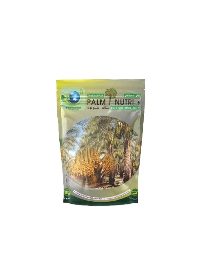 Palm Nutri Plus NPK 12-6-24+2Mgo Gran Complex Fertilizer For Palm Trees 1Kg "Garden Care"
