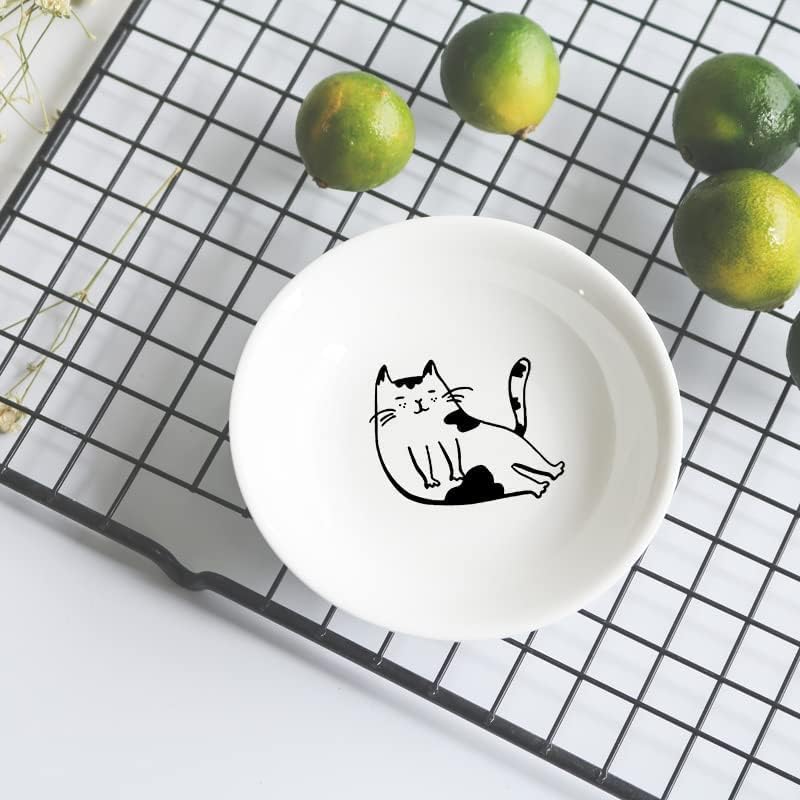 Mozacona Ceramic Cat Appetizer Plates Sauce Dishes Dessert Dishes Seasoning Dishes Set of 6 - Image 4
