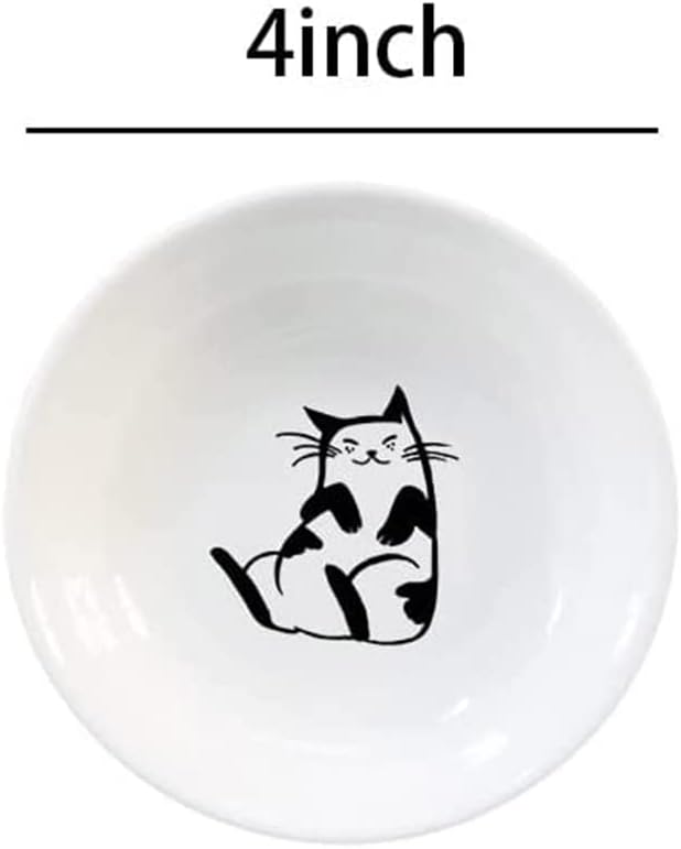 Mozacona Ceramic Cat Appetizer Plates Sauce Dishes Dessert Dishes Seasoning Dishes Set of 6 - Image 2