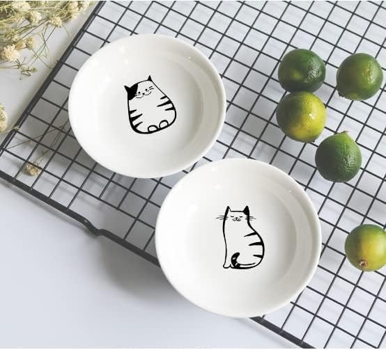 Mozacona Ceramic Cat Appetizer Plates Sauce Dishes Dessert Dishes Seasoning Dishes Set of 6 - Image 5
