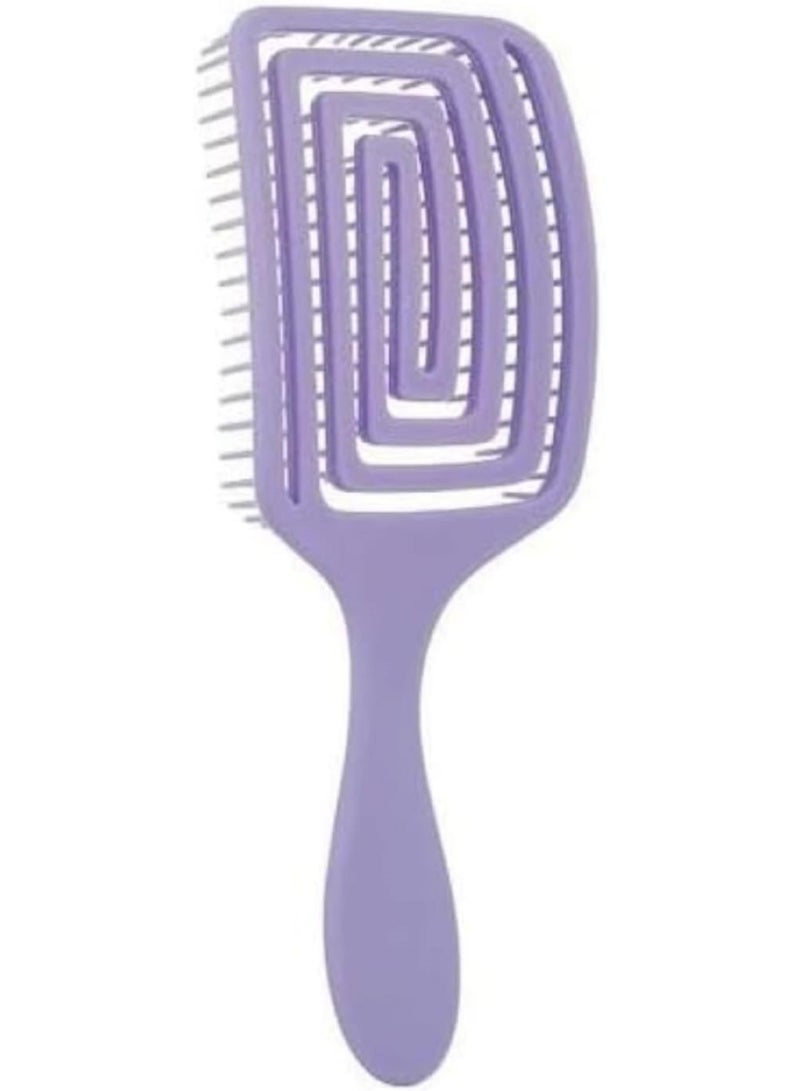 إسكدنيا فرشاة شعر تهوية منحنية، فرشاة تدليك من النايلون مضاد للاستاتيكية، مجفف نفخ فرشاة تصفيف الشعر أدوات التصفيف (بنفسجي) - Image 2