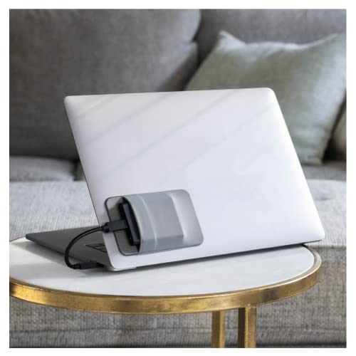 Slipdrive - Portable Hard Drive Sleeve for Laptop - SSD Solid State Drive - Reusable Adhesive - 5” x 3.2” Stick on External Hard Drive Carrying Case - Travel Pocket Pouch (Small, Gray) - Image 3