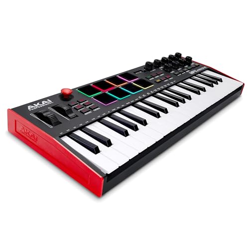 Akai Professional MPK Mini Plus - USB MIDI Keyboard Controller with 37 Mini Keys, 8 MPC Pads, Sequencer, MIDI/CV/Gate I/O, Music Production Software and Native Instruments Sound Package - Image 1
