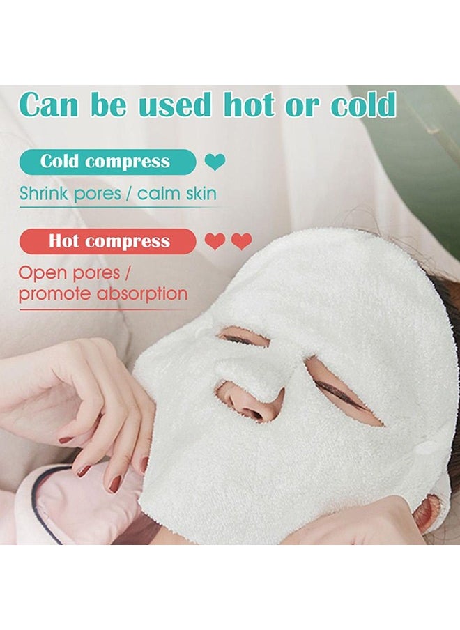Wownect (Pack of 2) Reusable Face Towel Masks Cold Hot Anti-Aging Facial Steamer Towel Mask Moisturizing Rejuvenation Beauty Skin Care Spa Towels  - Image 4