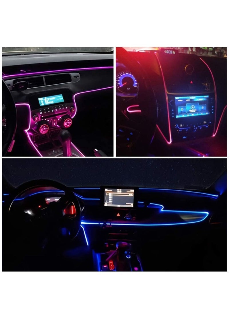 جي تي-ويل أضواء شريط LED للسيارة ، أضواء داخلية للسيارة متعددة الألوان RGB ، 16 مليون لون مع الألياف البصرية ، مجموعات الإضاءة المحيطة ، وظيفة الصوت النشطة ، والتحكم في تطبيق Bluetooth اللاسلكي (4 في 1 <6 أمتار  - Image 5