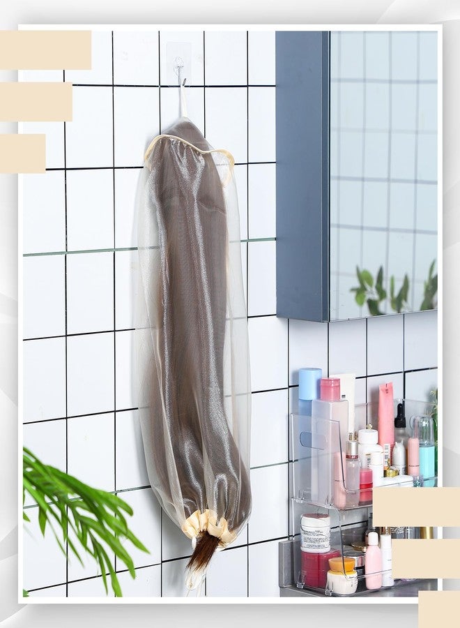 Loopeer 6 Pcs Wig Storage Bags Adjustable Wig Bag with Drawstring Portable Travel Organizer for keep from Dirt Dust(Beige) - Image 5