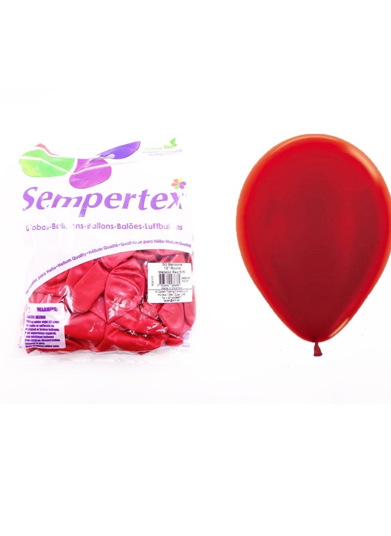 سيمبرتكس بالونات اللاتكس Sempertex مقاس 12 بوصة ، لون أحمر - Image 3