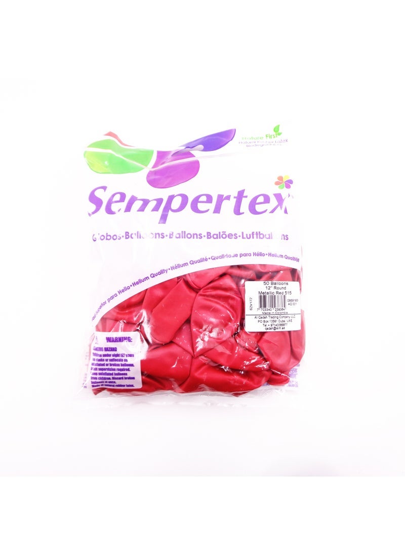 سيمبرتكس بالونات اللاتكس Sempertex مقاس 12 بوصة ، لون أحمر - Image 2