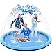 CACSPS 75 NonSlip Splash Pad for Kids and Dog Thicken Sprinkler Pool Summer Outdoor Water Toys Extra Large Backyard Wading Pool for Children Boys Girls or Pet Dog Blue - Image 2