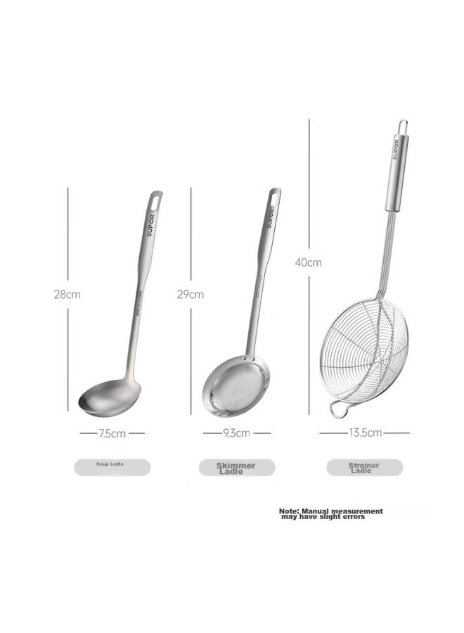 SUPOR Supor Soup Ladle Set, Three-piece Set, Includes Soup Ladle, Strainer Ladle, And Skimmer Ladle, Hot Pot Companion, Tk23023e  - Image 2
