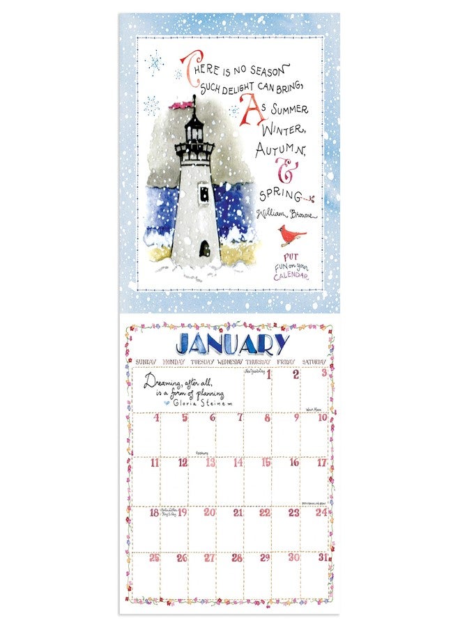 TF Publishing 2026 Susan Branch Mini Calendar with Monthly Grids for Appointments and Scheduling - Vertical Small Wall Calendar 2026 with Premium Matte Paper for Home and Office Organization - 7x7in - Image 3