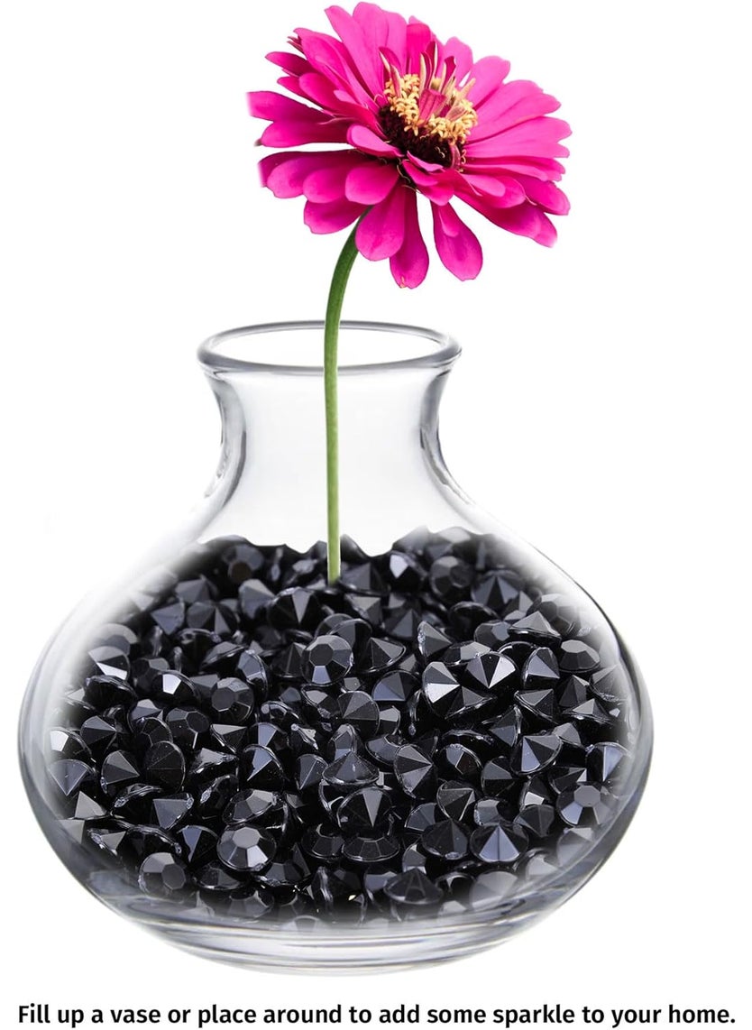 PowerTRC 2000Piece Pack Black Acrylic Diamond Scatter Confetti  65mm Crystal Rhinestones for Home Weddings Bridal Showers Party and Vase Filler Decorations  - Image 2