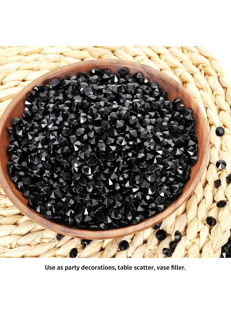 PowerTRC 2000Piece Pack Black Acrylic Diamond Scatter Confetti  65mm Crystal Rhinestones for Home Weddings Bridal Showers Party and Vase Filler Decorations  - Image 4